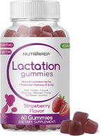 NutraPep Lactation and Postnatal Support Gummies - Milk Production Supply Increase Supplements for Breastfeeding Women - with Vitamins D3 B12 Milk Thistle Fennel Seed Moringa Sunflower Lecithin