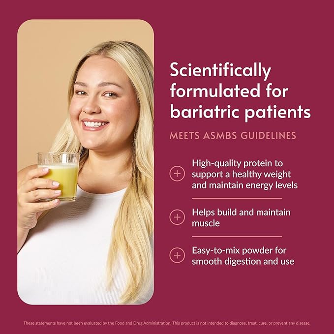 Bariatric Advantage High Protein Meal Replacement Drink Mix - Protein Powder Whey Isolate for Gastric Bypass & Sleeve Gastrectomy Patients - 28 Servings with 27 g Protein - Banana - 43.46 oz
