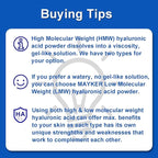 MAYKER Pure Hyaluronic Acid Powder 0.7 oz | High Molecular Weight, Cosmetic Grade | To Make 45+ oz Hydrating Serums For Skin Hydration, Clear, Gel-like Texture | No fillers, No Additives