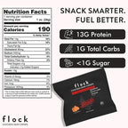 Flock Keto Chicken Skin Chips – | Hattie B's Nashville Hot Flavor | Low Carb, High Protein, Gluten-Free Chicken Crisps, Keto Snack, Low Carb Chips, Protein Crackers, Diet Snacks, 8-Pack (1oz)