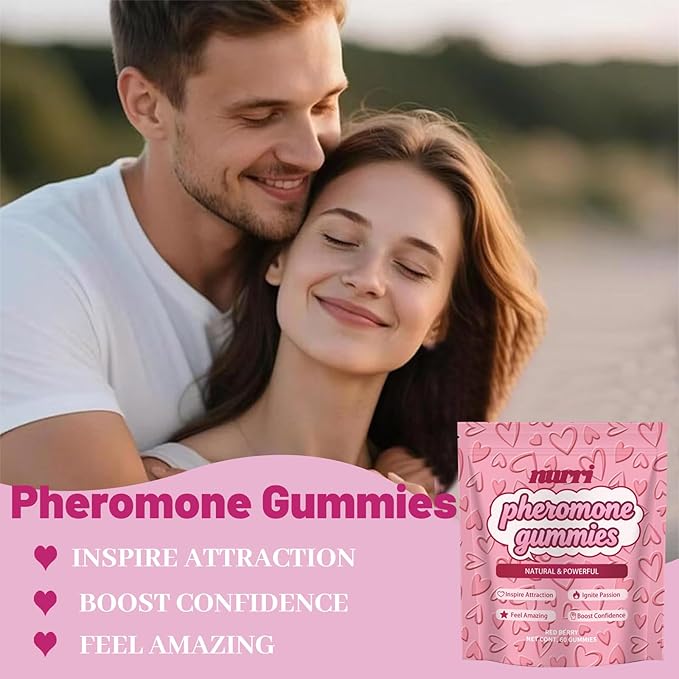Gummies for Her, Gomitas De Feromonas para Mujer, with Slippery Elm, Supports Balance,Confidence & Social Vibe, Strawberry Flavor, 60 Gummies (2)