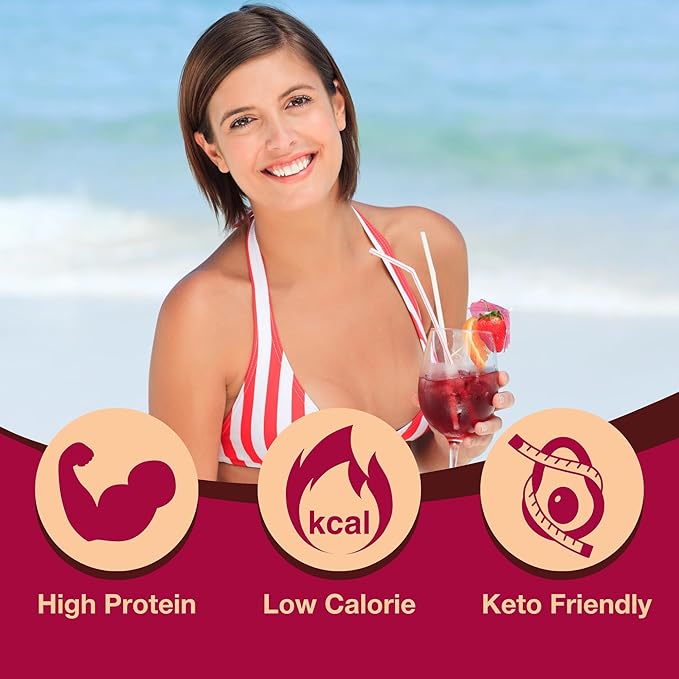 ProtiDIET Concentrated Grape High Protein Nutritional Drink Mix - Low Sugar, No Fat, Quick and Easy to Make Delicious Grape Juice Flavor for a Boost of Energy - 7 Pouch Per Box