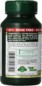 Nature's Bounty Probiotic Acidophilus Tablets, 120 ea (Pack of 5)
