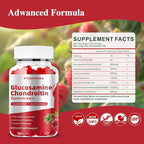 Glucosamine Chondroitin Gummies with MSM & Elderberry Extra Strength - Joint Support, Antioxidant Immune Support Supplement for Adults, Men & Women Minerals, coenzyme Q10, DHA - 60 Raspberry Gummies