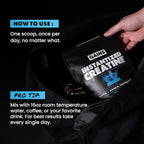 Gains in Bulk Instantized Creatine Monohydrate for Men & Women, Soluble Pre Workout Powder, Supports Muscle Building, Strength and Performance, Bodybuilding Supplements, Blue Raspberry, 30 Servings