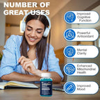 Methylene Blue Gummies Pharmaceutical Grade (12 MG), Support Mental Clarity, Memory, Focus, Cognition & Natural Energy, Made in USA, Formaldehyde Free, 60 Gummies