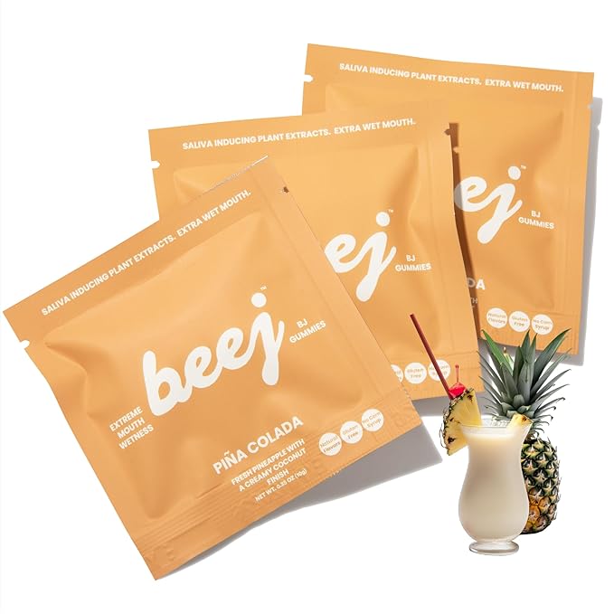 BEEJ Gummies for Couples - Natural Intimacy Gummy Candy - Romantic Gift for Birthday, Honeymoon, Anniversary, Valentines Day - No Artificial Flavors - Made in USA - 3 Pack, Piña Colada