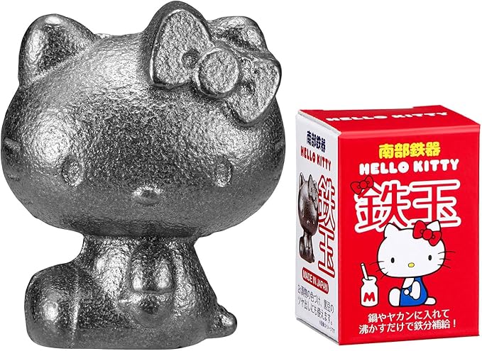 OSK TBN-1 Nambu Ironware Hello Kitty Iron Ball, Made in Japan, Iron Supplement, Anemia Improvement, Easy, Cute, Easy, Induction Pot, Kettle, Cooking, Tea, Pickles, Bran Pickles, Black Beans, Miso