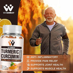 Turmeric Curcumin Gummies with Ginger & Black Pepper Extract - 2 Pack Tumeric Gummy Supplements for Pain Inflammation Joint Weight Health Support - Vegan, Organic, Gelatin-Free - for Adults and Kids