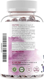Magnesium Glycinate Gummies 400mg Per Serving, 120 Count | Natural Grape Blueberry Flavor | Potent Elemental Form + Chelated for High Absorption | Healthy Muscle, Bones, & Mood Support Supplement