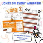 The New Primal Snack Mates Chicken & Maple Sticks, Gluten Free Healthy Snacks for Kids, Low Sugar High Protein Back to School Snacks, Mini Paleo Jerky Meat Stick, 5g Protein, 35 Calories, 0.5 Ounce (Pack of 90)
