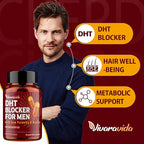 DHT Blocker for Men | Hair Growth Vitamins Supplement with Saw Palmetto & Biotin - Hair Regrowth - Natural Hair Loss Supplements Liquid-Filled - Proprietary Herbal Blends (180 Capsules)