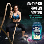 Vega Premium Protein + Supergreens - 20g Protein, Creamy Vanilla, 25 Servings, Spinach,Kale, Alfalfa Grass, Broccoli, 0g Added Sugar, Non-GMO, Gluten Free, Dairy Free, 1.68 lbs (Packaging May Vary)