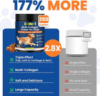 Multi Collagen Soft Chews for Dogs 250 Count for Hip & Joint Supplement Skin & Coat Health Cartilage Mobility Support with Glucosamine Probiotics Hyaluronic Acid Eggshell Membrane (Chicken Flavor)