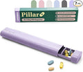Pillar Plus - Aesthetic 7 XL Day Pill Organizer | BPA-Free Wheat Straw Medicine Case | Pretty Travel & Home Tablet Vitamin Organizer | Cute Weekly Pill Box | Travel Medicine Organizer (Lavender)