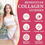 Collagen Gummies for Women, Hydrolyzed Collagen Peptides Type I, II, III, V, X, 0 Sugar - Collagen Gummies for Skin, Wrinkles, Hair, Nails, Digestive & Immune Health, 60 Days Supply