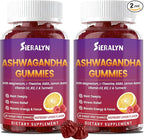 Ashwagandha Gummies 2000mg, Ashwagandha Supplements for Women Men with L-Theanine, GABA, Magnesium, Vitamins – Stress Relief, Immune & Mood Support, Sugar-Free, Vegan, Non-GMO, 120 Count