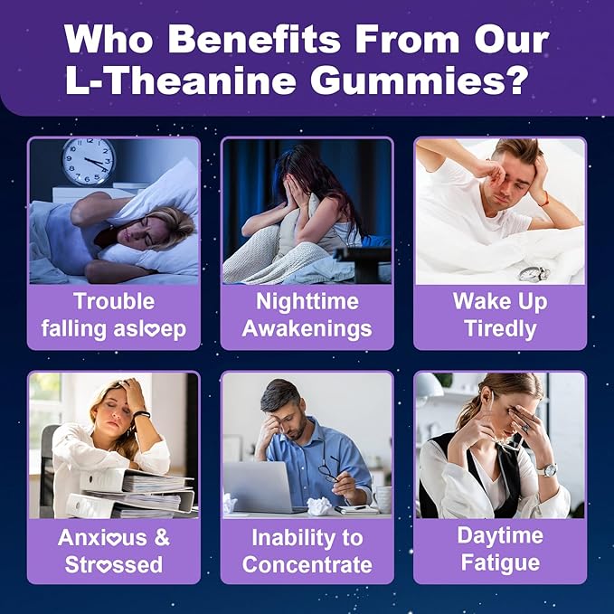 180 Count | L-Theanine Gummies for Kids & Adults - L Theanine Supplements with Ashwagandha, GABA & 5HTP - Support Natural Relaxation, Calm, Deep Zzz & Stress Relief, Strawberry Flavor