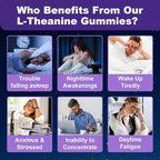 90 Count | L-Theanine Gummies for Kids & Adults - L Theanine Supplements with Ashwagandha, GABA & 5HTP - Support Natural Relaxation, Calm, Deep Zzz & Stress Relief, Strawberry Flavor