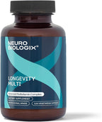 Neurobiologix Longevity Multi, Daily Multivitamin for Men & Women, Over 40 Vitamins & Minerals, NR, CoQ10 & Active B, Iron Free Vitamins for Women & Men for Energy & Wellness, 120 Capsules