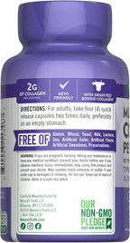 Nature's Truth Multi Collagen Peptides Capsules | Types I, II, III, IV, V, VII, VIII, X, XII & XXII | 2000 mg | 90 Count | Keto Friendly | Non-GMO and Gluten Free Supplement