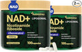 NAD+ Supplement with, Nicotinamide Riboside & Resveratrol 900mg – Anti-Aging Support for Women & Men, NMN Alternative, Vegan Non-GMO - 100 Capsules, 2 Pack