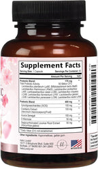 Vaginal Probiotics for Women - Gently Support Feminine Health, pH Balance, Healthy Odor & Vaginal Flora - 50 Billion CFU - Improved Formula with Lactobacillus, Prebiotics & Cranberry - 60 Capsules