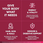 Multivitamin for Women - B-Complex | Whole Foods | Hair Growth Support | Digestion & Metabolism | Iron - 47in1 Womens Multivitamin - Bioavailable & Gentle on Stomach - Made in USA - 90 Capsules