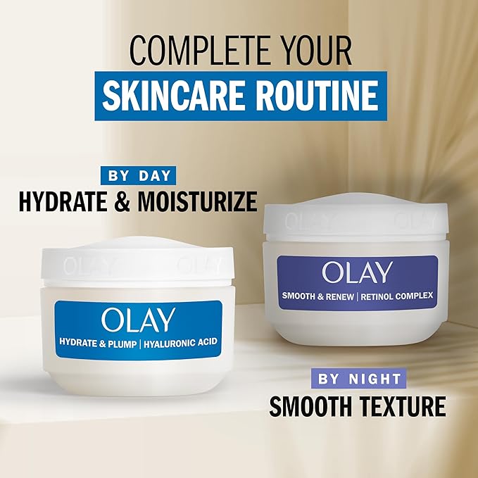 Olay Hyaluronic Acid Face Mousturizer, Plump & Hydrate, Fragrance-Free - Hydrating Gel for Dry Skin Retain & Replenish Moisture, with Niacinamide, Non-Greasy, 2 Oz