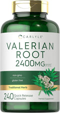 Carlyle Valerian Root Capsules | 240 Count | Herb Extract Supplement | Non-GMO, Gluten Free