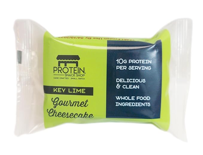 Low Carb Protein Cheesecake Bars | High Protein, Gluten-Free, Clean Ingredients Snack Bars (12, Key Lime)