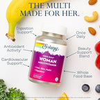 SOLARAY Once Daily Woman Multivitamin with Iron, Cellular Energy, Digestion, Red Blood Cell Support, Multivitamin for Women w/Vitamin D, Vitamin B12, Prenatal Vitamins Support w/Folic Acid, 90 Serv