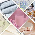 Wide Mouth Travel Containers, PP Clear Leak Proof Travel Plastic Jars with Lids for Creams Lotion Cosmetic, Jewelry Beads, Sample, Small Items Storage (4 Pcs 3.4 oz，4 Pcs 8 oz)
