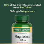 Nature's Bounty Magnesium Supplements 500mg Tablets,Support Bone & Muscle Health,200 Count (Pack of 4)