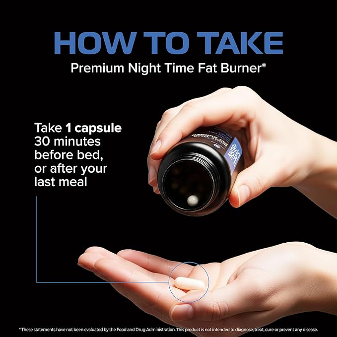Night Time Fat Burner to Shred While You Sleep | Belly Fat Burner, Carb Blocker & Weight Loss Support Supplements | Lose Weight, Support Metabolism & Fall Asleep Fast | 60 Nighttime Diet Pills
