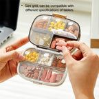 Travel Pill Box – Travel Pill Organizer, 10 Compartments Portable Pill Case,Pill Case for Purse, Pocket – Durable Daily Pill Organizer for Vitamins, Supplements