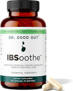 IBSoothe – Digestive Health Supplement for Women & Men with Fiber, Probiotics, Enzymes & Peppermint Oil for Gas Relief, Digestive Health, IBS/Constipation Relief – 90 Capsules