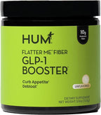 HUM Flatter Me Fiber Supplement for Women & Men, Prebiotics & Digestive Enzymes to Support Weight & Bloating, Digestive & Gut Health, Fiber Powder Drink Mix - 10 Servings (Unflavored)