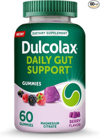 Dulcolax Daily Gut Support Gummies, Magnesium Formula, Stimulant-Free, Berry Flavor, 60 Count