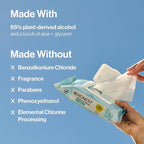 The Honest Company Fragrance-Free Sanitizing Alcohol Wipes, Antibacterial with Aloe, Kills 99% of Germs, 150 Count