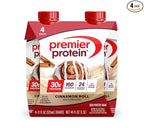 Premier Protein Shake, Cinnamon Roll, 30g Protein, No Added Sugar, 24 Vitamins & Minerals to Support Immune Health, 11 fl oz, 4 Pack