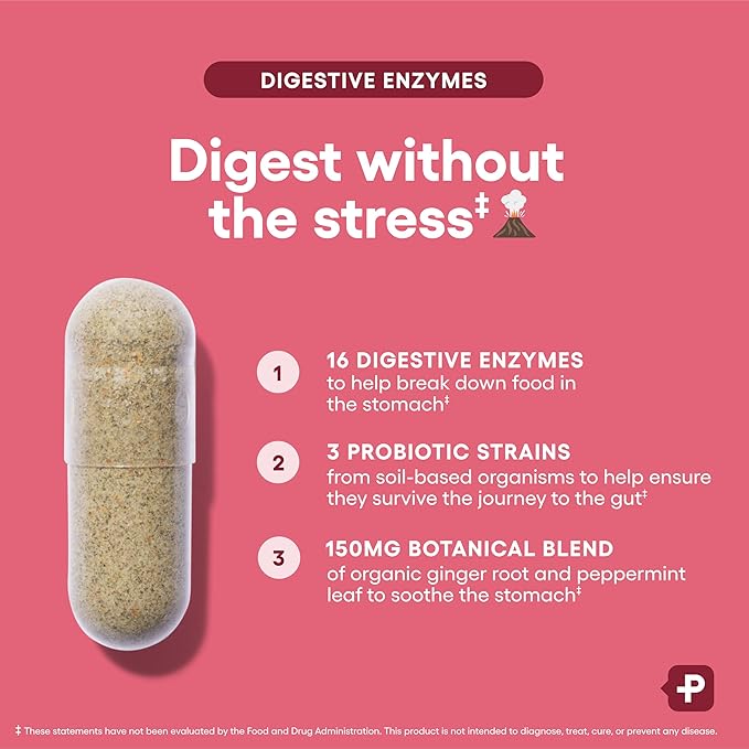 Physician's CHOICE Digestive Enzymes for Bloating & Digestion - 16 Enzymes with Organic Prebiotics & Probiotics for Gut & Digestive Health - Meal Time Discomfort Relief - Dual Action Support - 90 CT