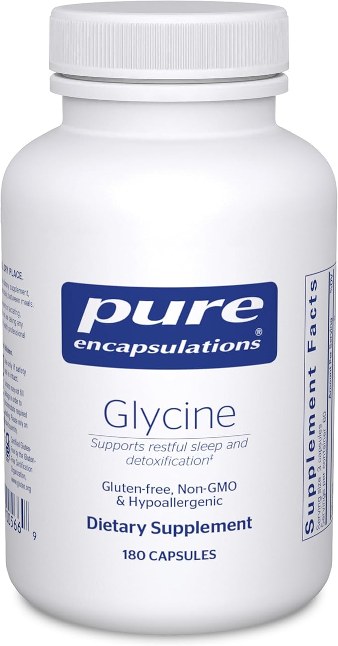 Pure Encapsulations Glycine - Supports Restful Sleep & Liver Detox* - Liver Supplement - Vegan & Gluten-Free - 180 Capsules