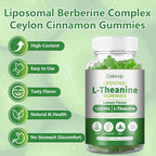 Liposomal L-Theanine 1200mg Gummies,Complex Magnesium GABA,5-HTP,Ashwagandha etc for Calm, Zzz & Relaxation Support for Adults,Children & Elderly,Liposomal Enhance 98% Absorption