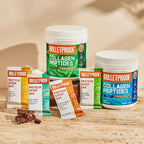 Bulletproof Vanilla Shortbread Collagen Protein Bars, Pack of 12, Keto-Friendly Snack with MCT Oil, 2g Sugar, No Added Sugar, Grass-Fed Collagen