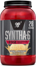 BSN SYNTHA-6 EDGE Protein Powder, Vanilla Flavored Powder with Hydrolyzed Whey, Micellar Casein, for Muscle Gain, Low Sugar, 24g Protein, Vanilla Milkshake, 28 Servings, 2.34 Pound (Pack of 1)