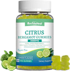 Citrus Bergamot Gummies 3000mg, Bergamot Supplement for High Cholesterol, Cholesterol Lowering Supplement for Heart, Immune System & Anti-Aging, Sugar Free Vegan 60 Gummies