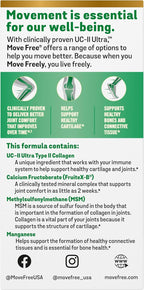 Move Free Ultra Pro with Quadruple Action Joint Support - Type 2 Collagen MSM Calcium Fructoborate & Manganese - Supports Joint Cartiliage Bone Connective Tissue, 120 Tablets (30 servings)