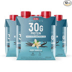 SlimFast Essentials 30g Vanilla Protein Shake, Protein Shakes Ready to Drink, Muscle Support, 1g Sugar, 24 Vitamins and Minerals, 1g Net Carbs, Very Vanilla, 12 Count