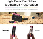 Weekly Pill Organizer 2 Times a Day - Am Pm Pill Box 7 Day, Large Twice Medicine Pill Case for Daily Medication, Vitamins, Fish Oils, Supplements Portable Week Pill Holder Container, Rose Pink